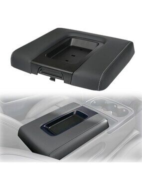 Black Front Seat Center Console Armrest Lid for 2014-2019 Silverado Tahoe GMC